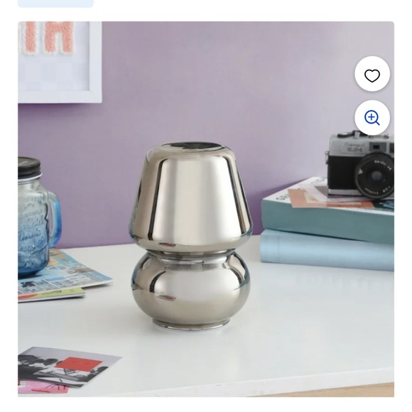 Urban Shop 5" W x 7.5" H Chrome Glass Mushroom Lamp NEW in Package #TeenDecor - Picture 4 of 5